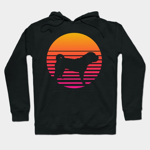 Retro 80s Shar-Pei Sunset Hoodie by Geekasms